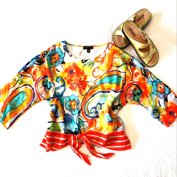 Melissa Paige Tops - Attached cami/ sheer blouse.